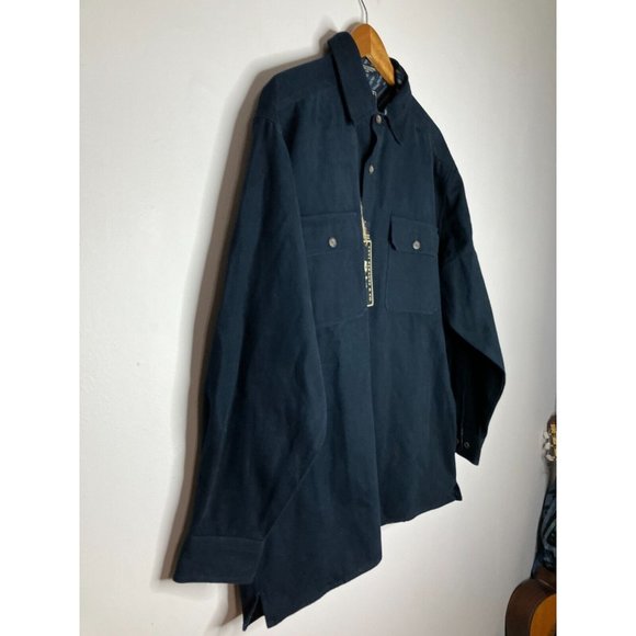 Vintage LEVI'S Strauss Button Up Overcoat Heavy Lined Shirt Men's Large New - Picture 2 of 10